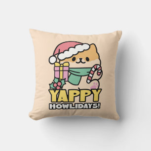 Schattigee Kersthond - Yappy Howholidays Kussen