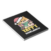 Schattigee Kersthond - Yappy Howholidays Notitieblok (Schuin)