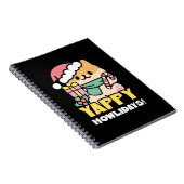Schattigee Kersthond - Yappy Howholidays Notitieboek (Rechterzijde)