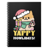Schattigee Kersthond - Yappy Howholidays Notitieboek (Voorkant)