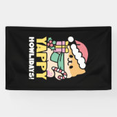 Schattigee Kersthond - Yappy Howholidays Spandoek (Horizontaal)