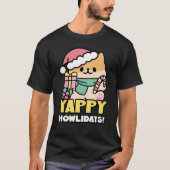 Schattigee Kersthond - Yappy Howholidays T-shirt (Voorkant)