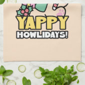 Schattigee Kersthond - Yappy Howholidays Theedoek (Gevouwen)