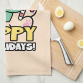 Schattigee Kersthond - Yappy Howholidays Theedoek (Quarter Fold)