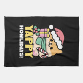 Schattigee Kersthond - Yappy Howholidays Theedoek (Horizontaal)