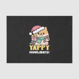 Schattigee Kersthond - Yappy Howholidays Tissuepapier