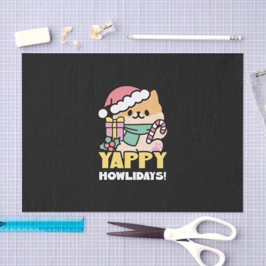 Schattigee Kersthond - Yappy Howholidays Tissuepapier (Craft)