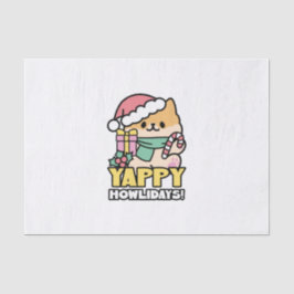 Schattigee Kersthond - Yappy Howholidays Tissuepapier