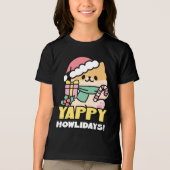 Schattigee Kersthond - Yappy Howholidays Tri-Blend Shirt (Voorkant)