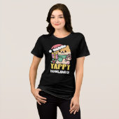 Schattigee Kersthond - Yappy Howholidays Tri-Blend Shirt (Voorkant volledig)