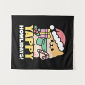 Schattigee Kersthond - Yappy Howholidays Wandkleed (Voorkant (horizontaal))