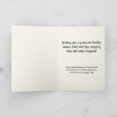 Schattigee Kersthonden Gevouwen Vakantie Kaart (Binnen)