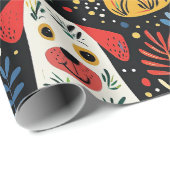 Schattigee Kersthonden inpakpapier (Rol Hoek)