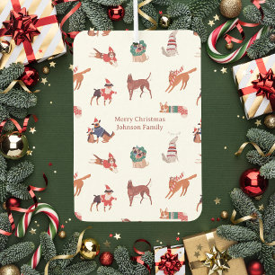 Schattigee Kersthonden Patroon Luchtverfrisser