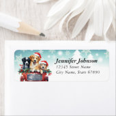 Schattigee Kersthonden Retour Adreslabels Etiket (Insitu)