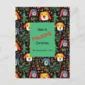 Schattigee kersthonden vakantie Briefkaart (Voorkant)