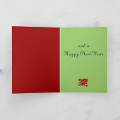 Schattigee kerstkaart met cartoon uil en tekst feestdagen kaart (Binnen)