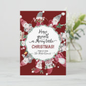 Schattigee kerstkabouters houden van vreugdevredef feestdagenkaart (Staand voorkant)