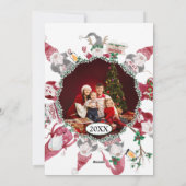 Schattigee kerstkabouters houden van vreugdevredef feestdagenkaart (Achterkant)