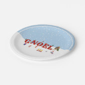 Schattigee kerstkabouters in Snow NOEL Holiday Par Papieren Bordje (Gekanteld)