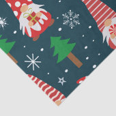 Schattigee kerstkabouters met bomen en sneeuwvlokk tissuepapier (Detail)