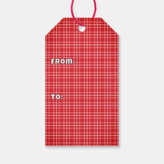 Schattigee Kerstkat Cartoon Grappig Gezegde Meowy Cadeaulabel (Achterkant)