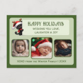 Schattigee Kerstkat -  Foto Briefkaart (Voorkant)