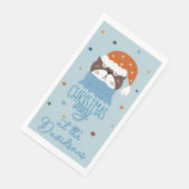 Schattigee Kerstkat in Cozy Knits Blue Servet (Hoek)