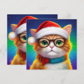 Schattigee Kerstkat Kerstman-68265 Kaart (Voorkant / Achterkant)