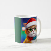 Schattigee Kerstkat Kerstman-68265 Koffiemok (Voorkant rechts)