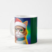 Schattigee Kerstkat Kerstman-68265 Koffiemok (Voorkant links)