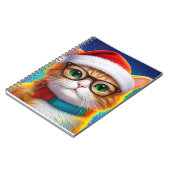 Schattigee Kerstkat Kerstman-68265 Notitieboek (Linkerzijde)