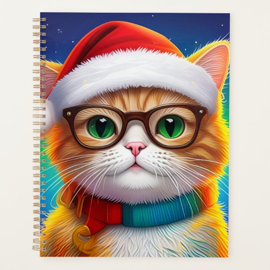 Schattigee Kerstkat Kerstman-68265 Planner (Voorkant)