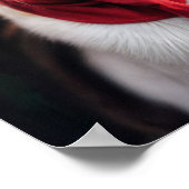 Schattigee kerstkat met een strik poster (Hoek)