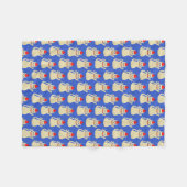 Schattigee kerstkat met patroon fleece deken (Voorkant (Horizontaal))