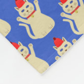 Schattigee kerstkat met patroon fleece deken (Hoek)