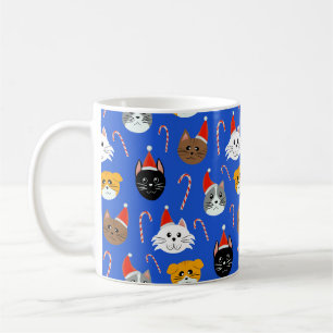 Schattigee kerstkat met patroon koffiemok