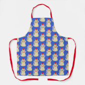 Schattigee kerstkat met patroon schort (Voorkant)