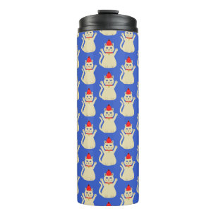 Schattigee kerstkat met patroon thermosbeker