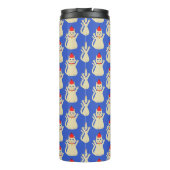 Schattigee kerstkat met patroon thermosbeker (Achterkant)