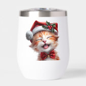 Schattigee Kerstkat met Santa Hat en Bow Stropdas (Voorkant)