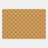 Schattigee Kerstkatten in Winter Knits Green & Tan Inpakpapier Vel (Voorkant 3)