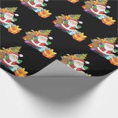 Schattigee kerstkerstboom cadeaupapier (Hoek)