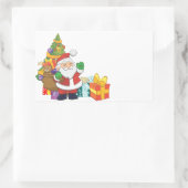 Schattigee kerstkerstboom rechthoekige sticker (Tas)