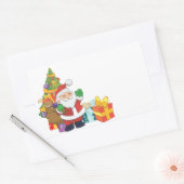Schattigee kerstkerstboom rechthoekige sticker (Envelop)