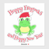 Schattigee kerstkikker met Santa Hat Novel Cartoon Sticker (Vel)