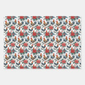 Schattigee kerstkippen inpakpapier vel (Voorkant 3)