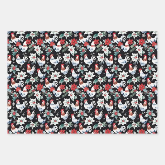 Schattigee kerstkippen inpakpapier vel (Voorkant 2)