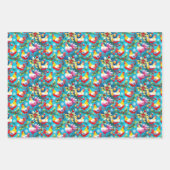 Schattigee kerstkippen inpakpapier vel (Voorkant)