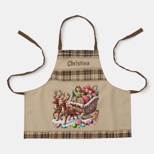 Schattigee kerstkoekje bakslee schort (Voorkant)